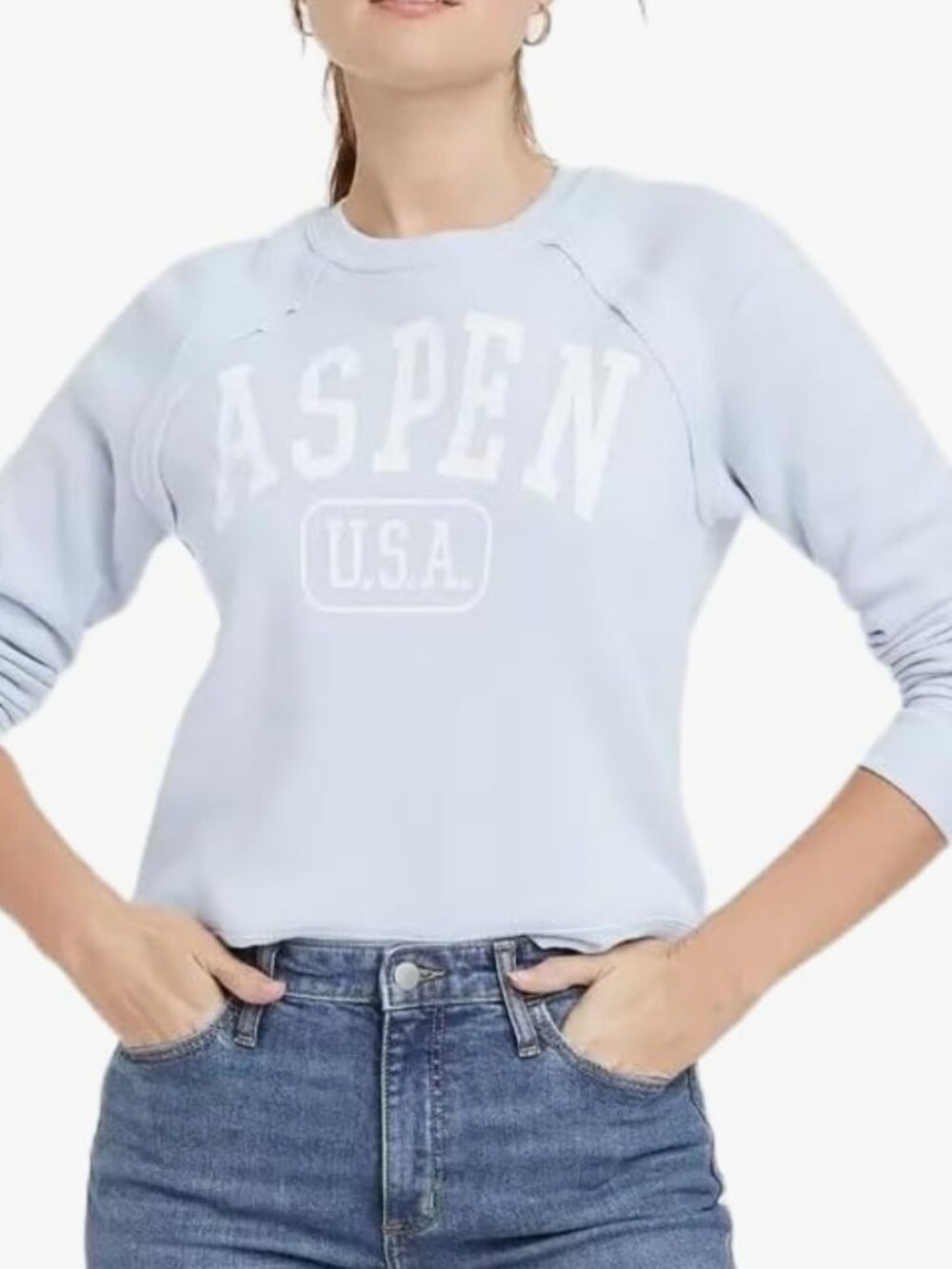 *NWT* Grayson Threads Aspen Pullover Crewneck Sweatshirt Plus Size 3X Light Blue